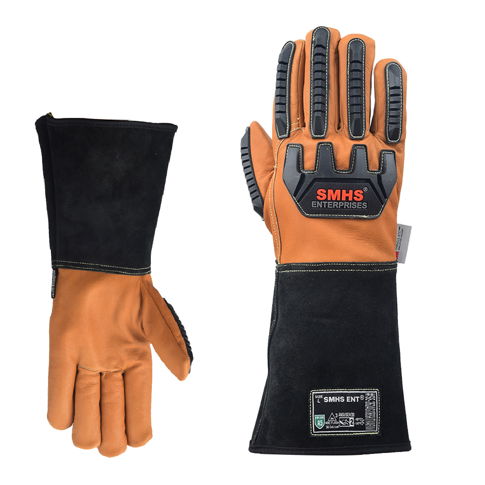 OilBloc & Water-Resistant Goat Leather Arc-Flash Impact Gloves