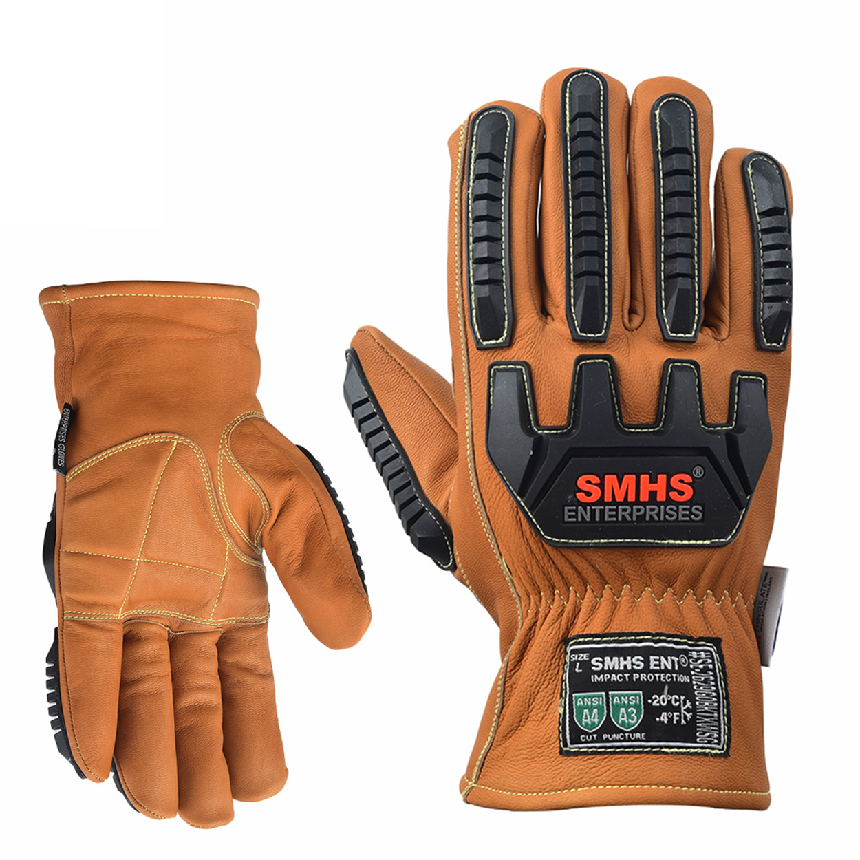 Super Quality Oil Bloc and water-resistant Goat Leather Cold-Rated Multi-Hazard Impact Protection Driver Gloves
