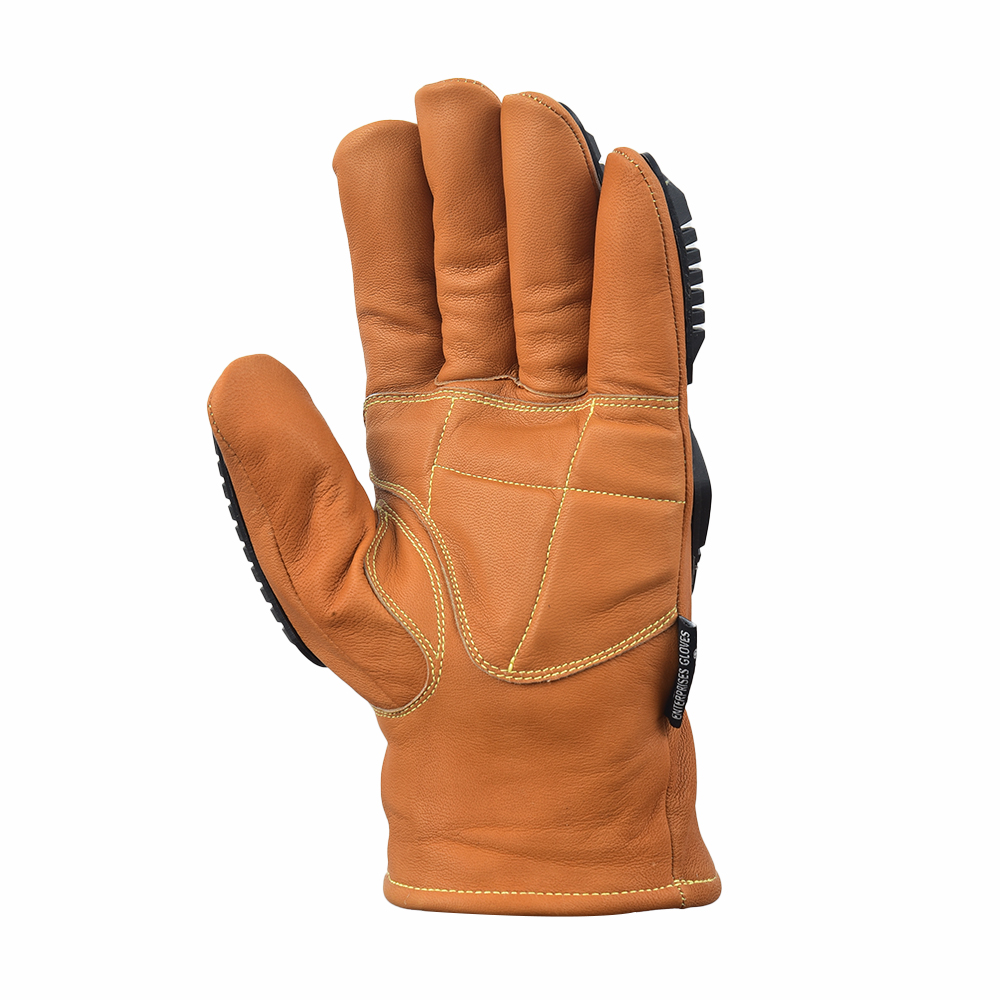 Super Quality Oil Bloc and water-resistant Goat Leather Cold-Rated Multi-Hazard Impact Protection Driver Gloves - Image 5