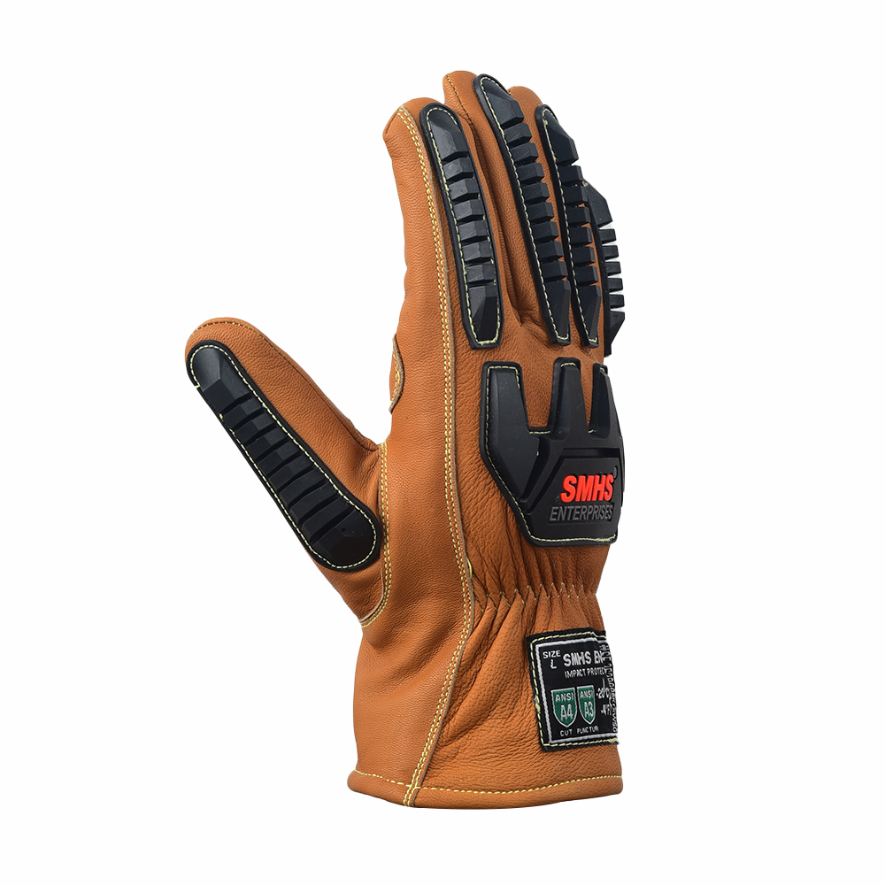Super Quality Oil Bloc and water-resistant Goat Leather Cold-Rated Multi-Hazard Impact Protection Driver Gloves - Image 3