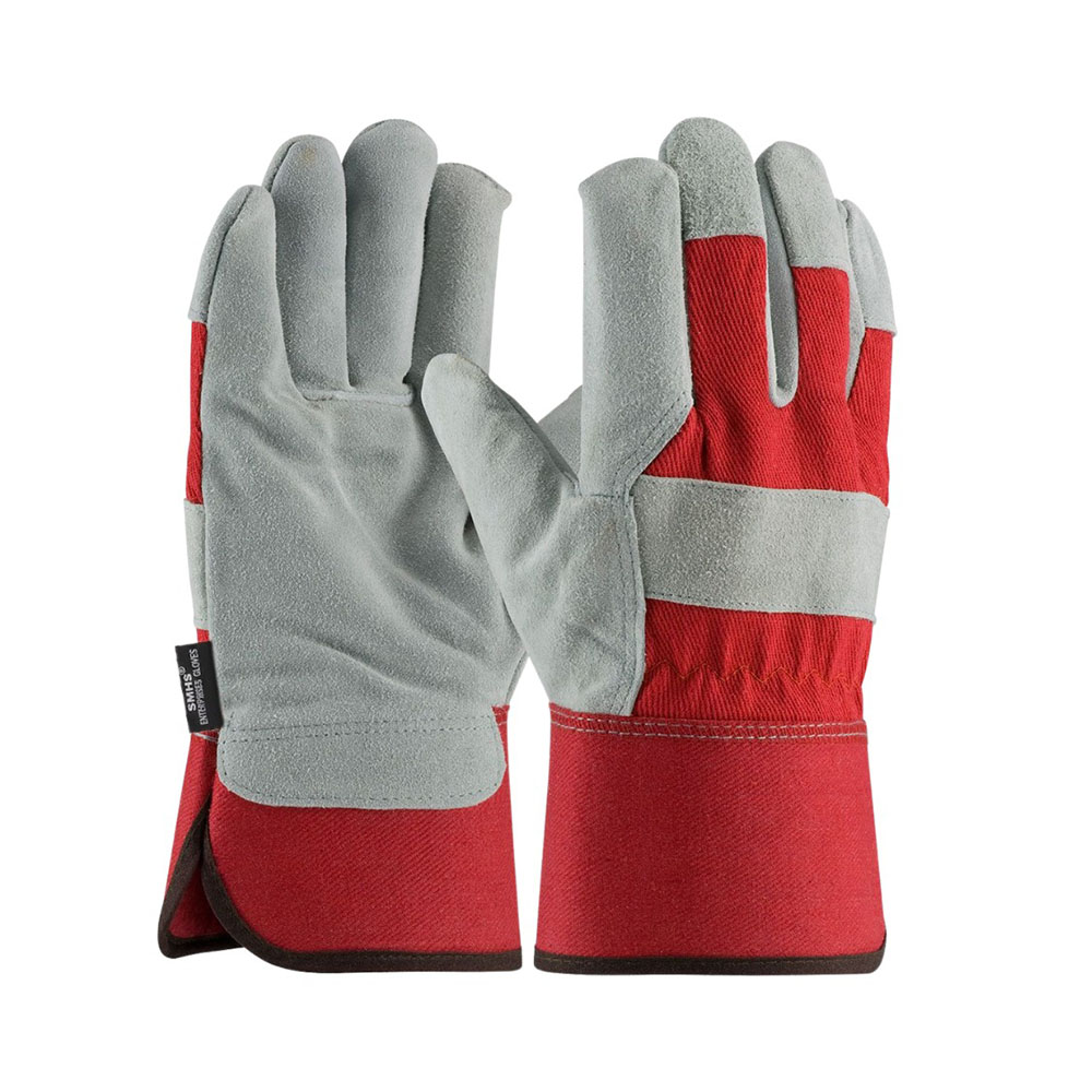SMHS ENTERPRISES® Heavy-Duty Cow Split Leather Rigger Work Gloves