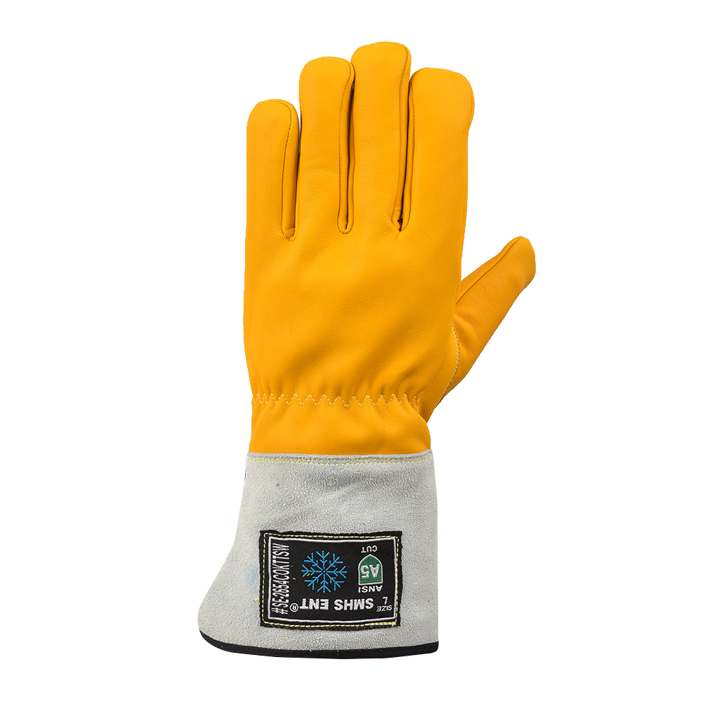 SMHS ENTERPRISES® TitanGuard™ Elite Yellow Cowhide Gloves - Image 2