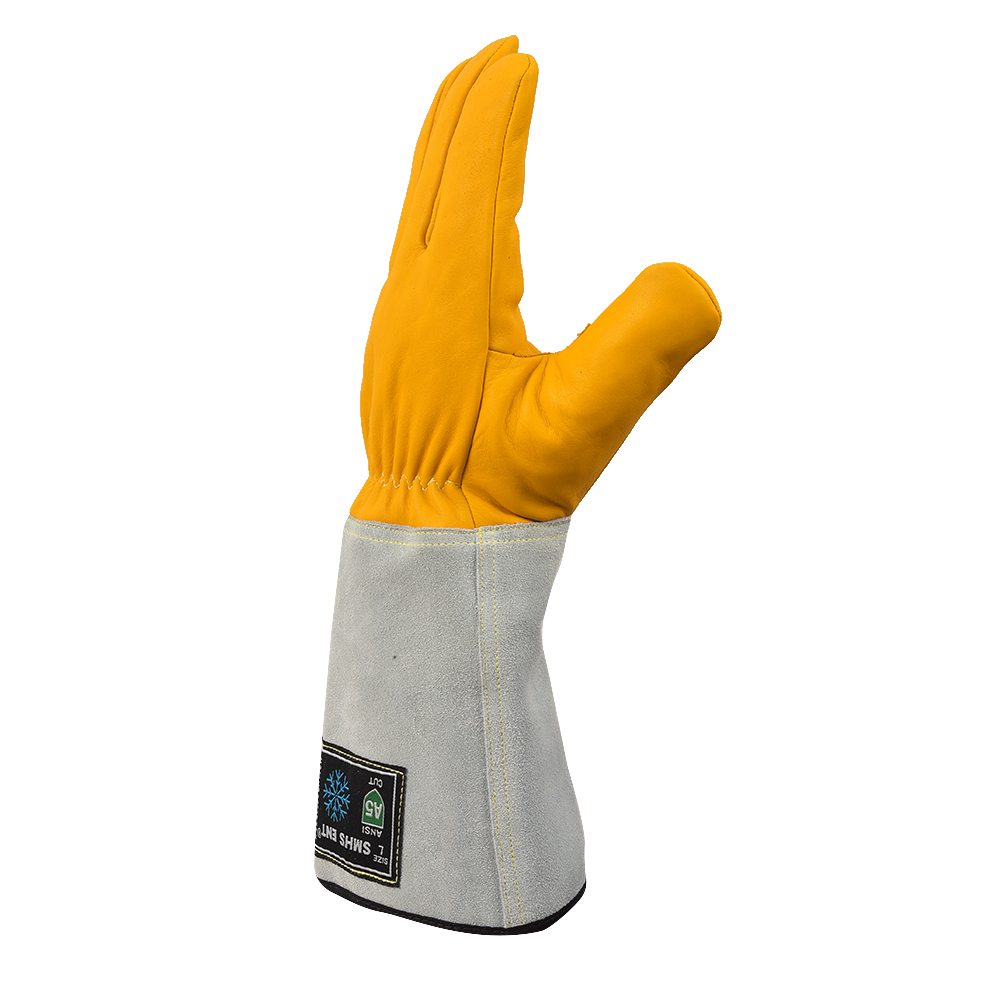 SMHS ENTERPRISES® TitanGuard™ Pro Yellow Cut Level, Oil & Water- Resistant Cow Leather Gloves - Image 3