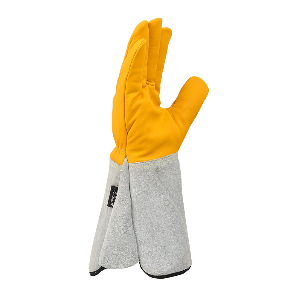 SMHS ENTERPRISES® TitanGuard™ Pro Yellow Cut Level, Oil & Water- Resistant Cow Leather Gloves - Image 5