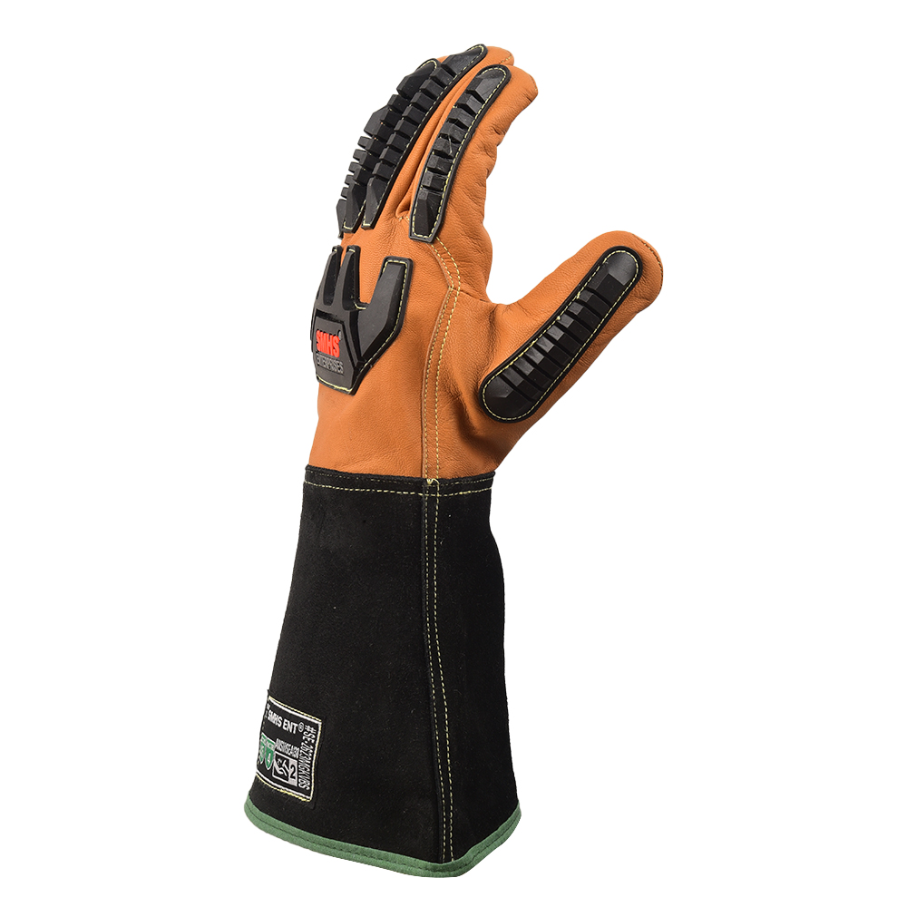 Water & Oil Resistant Goat Leather Impact Gloves with Extended Cuff - Image 3