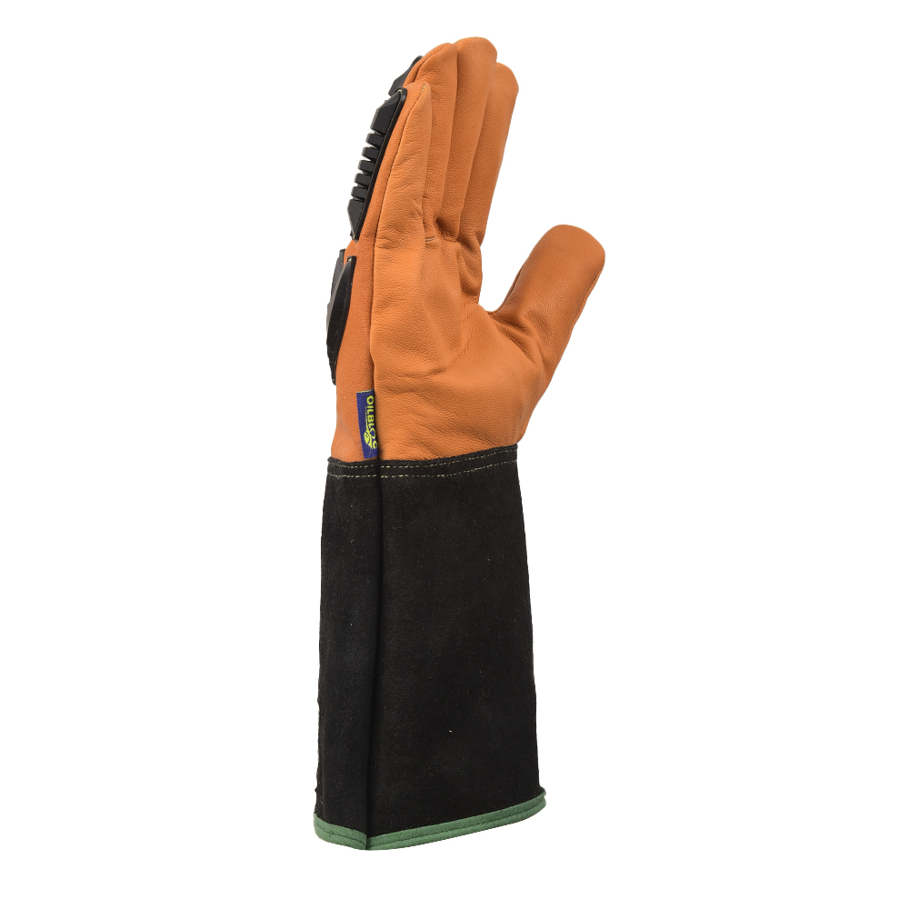 Water & Oil Resistant Goat Leather Impact Gloves with Extended Cuff - Image 5