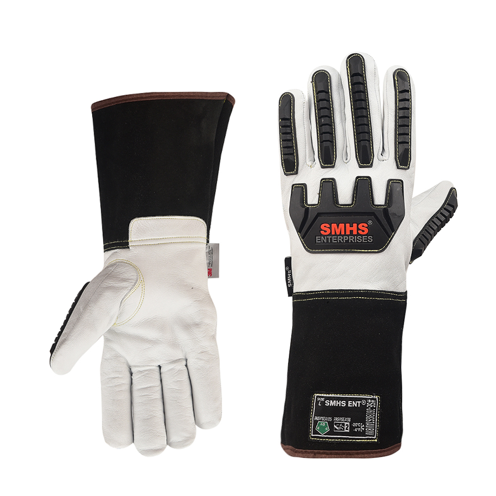 ArcticShield™ Extreme A8 Cut & Impact Winter Goat Grain Leather Gloves With Extended Cuffs