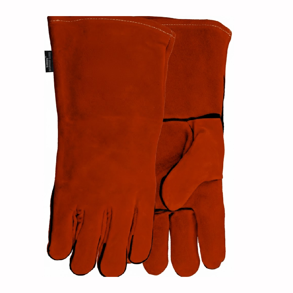HeatGuard™ Red Cowhide Split Welding Gauntlet