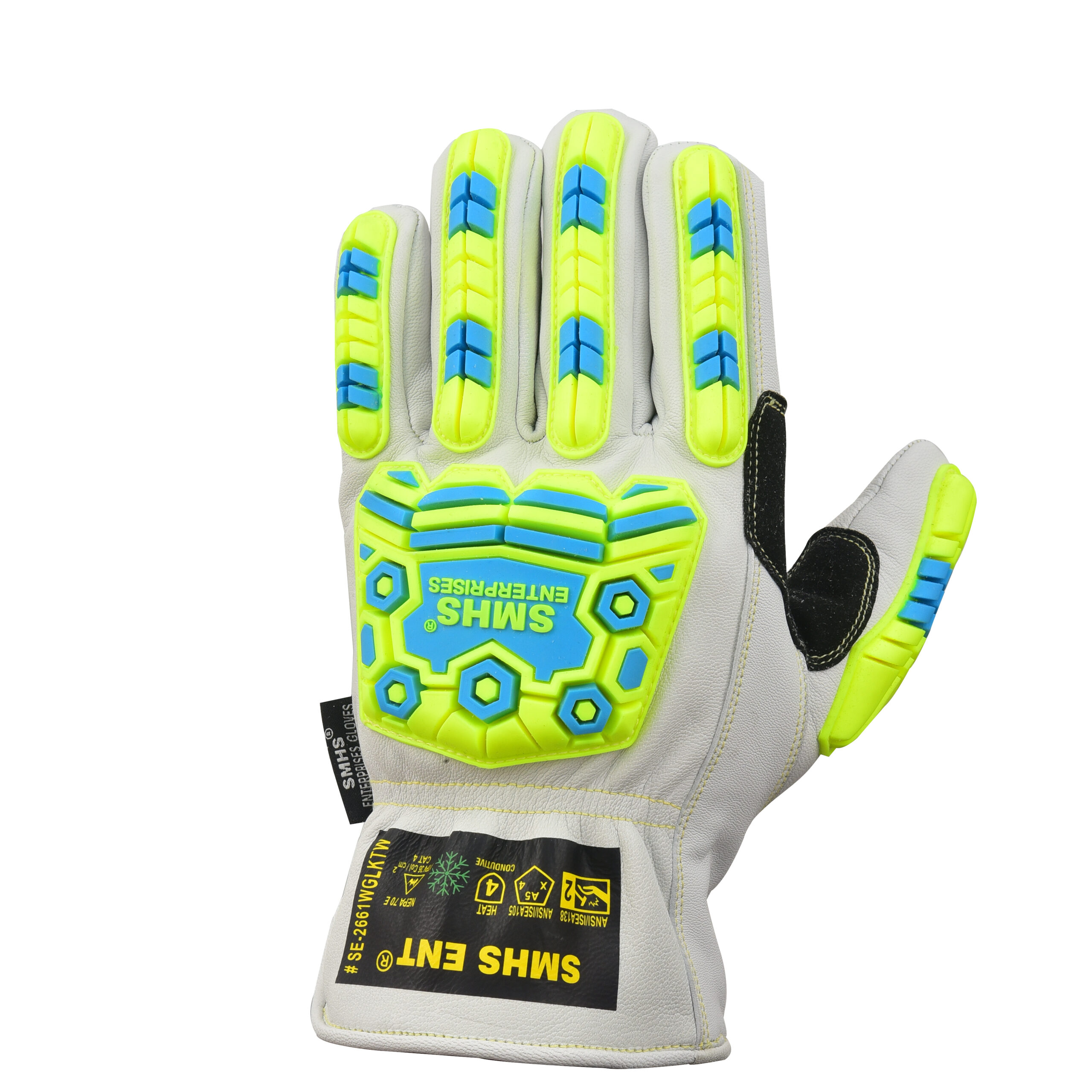 SMHS ENTERPRISES® TitanGuard™ ArcPro Winter Cut & Impact Insulated Goatskin Gloves - Image 3