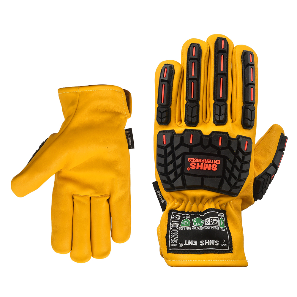 SMHS ENTERPRISES® TitanGuard™ Pro Cowhide Work Cut-Resistant Level 6 Safety Gloves