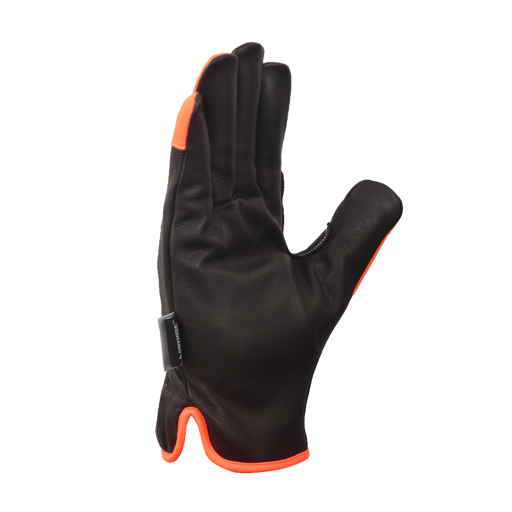 SMHS ENTERPRISES® BlackGo™ Hi-Viz Oil & Water-Resistant Grain Goatskin Driver Gloves - Image 3