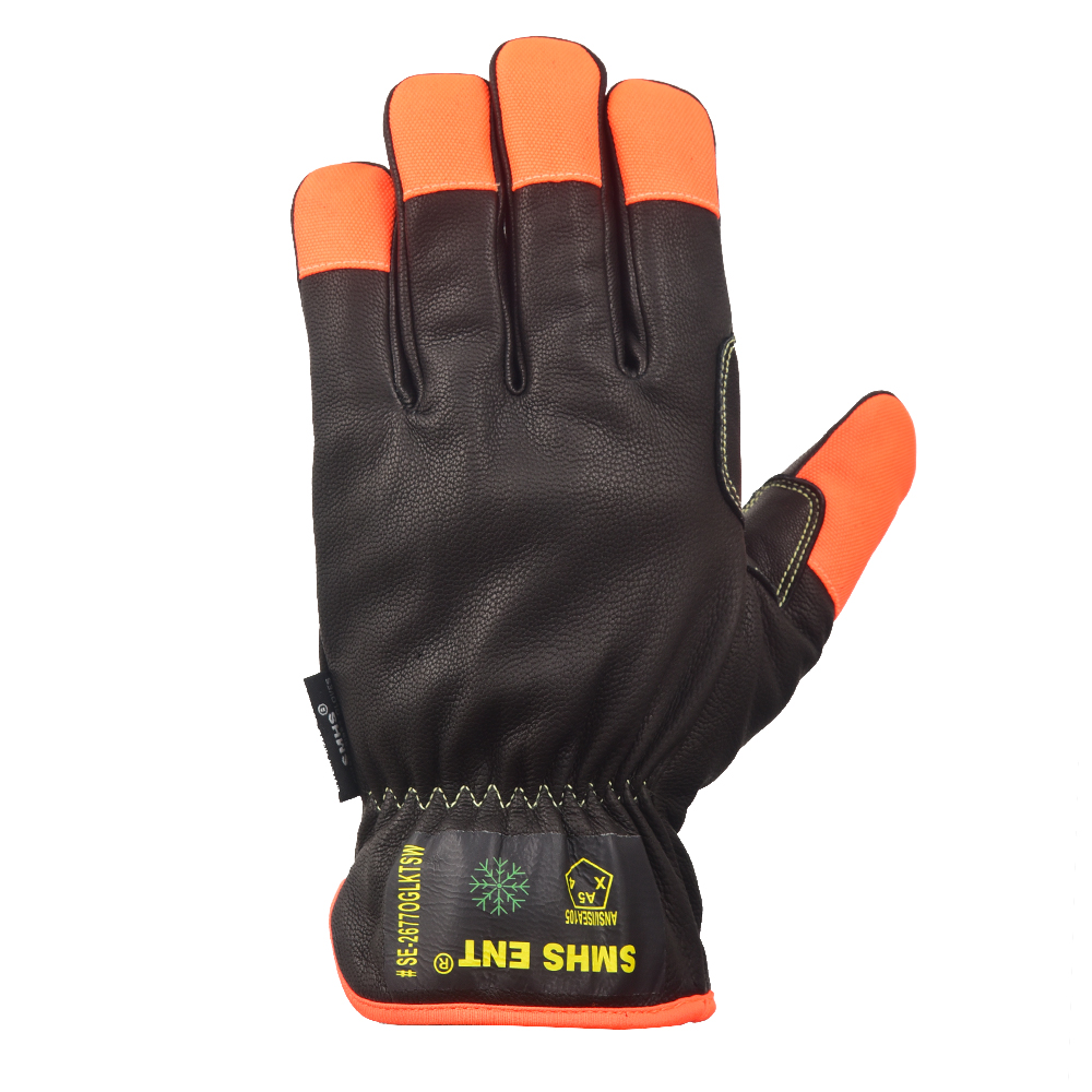 SMHS ENTERPRISES® BlackGo™ Hi-Viz Oil & Water-Resistant Grain Goatskin Driver Gloves - Image 4