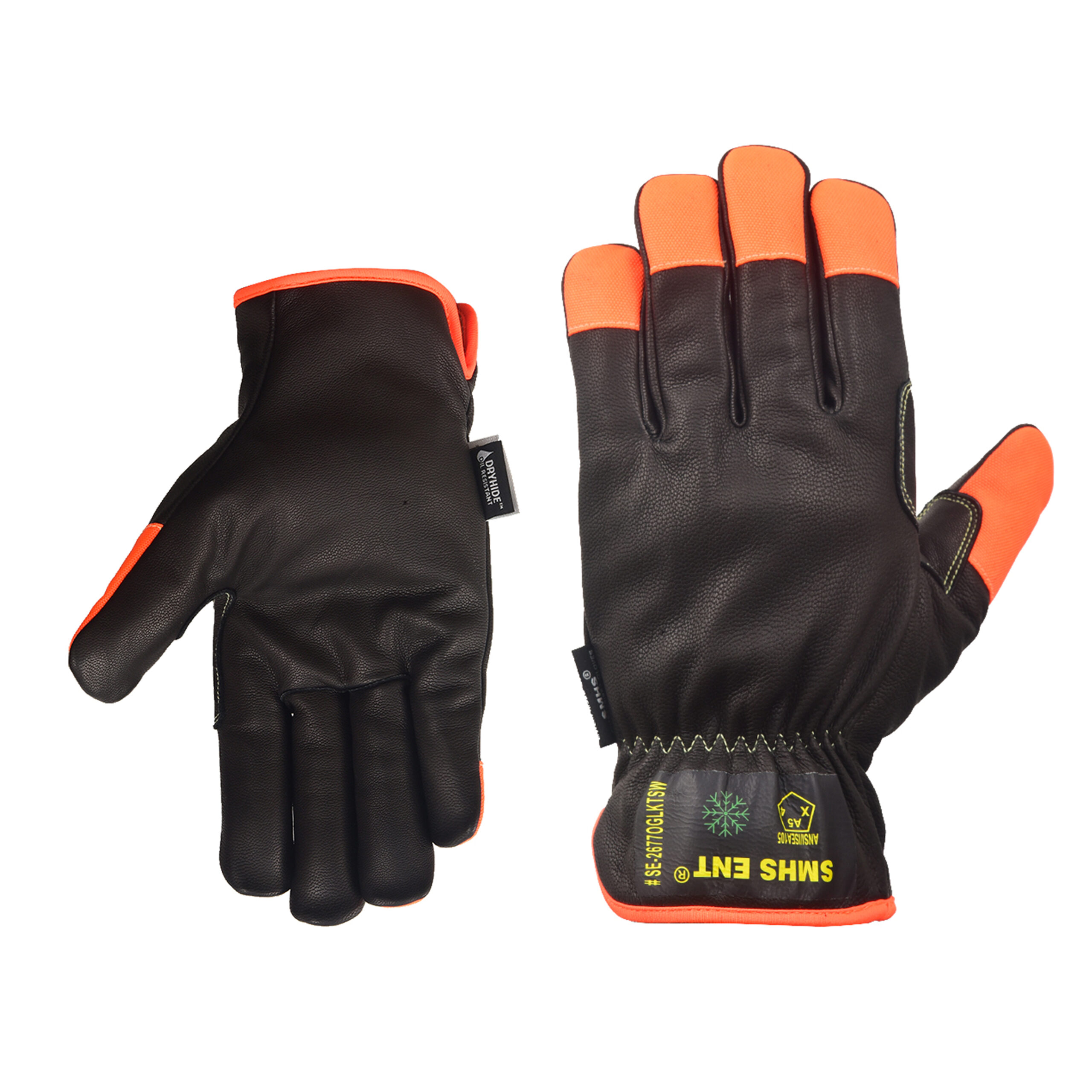 SMHS ENTERPRISES® BlackGo™ Hi-Viz Oil & Water-Resistant Grain Goatskin Driver Gloves
