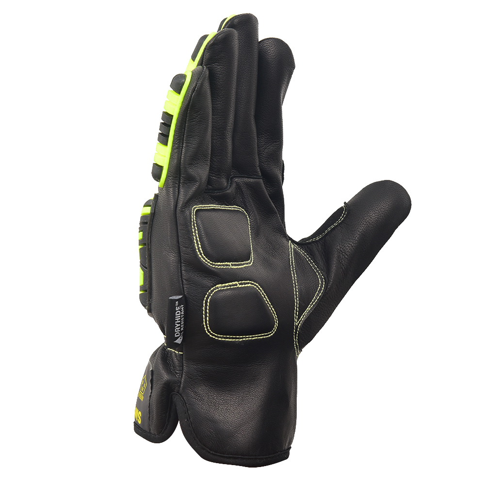 SMHS ENTERPRISES® IronGuard™ Black Grain Goatskin Driver Gloves - Image 4