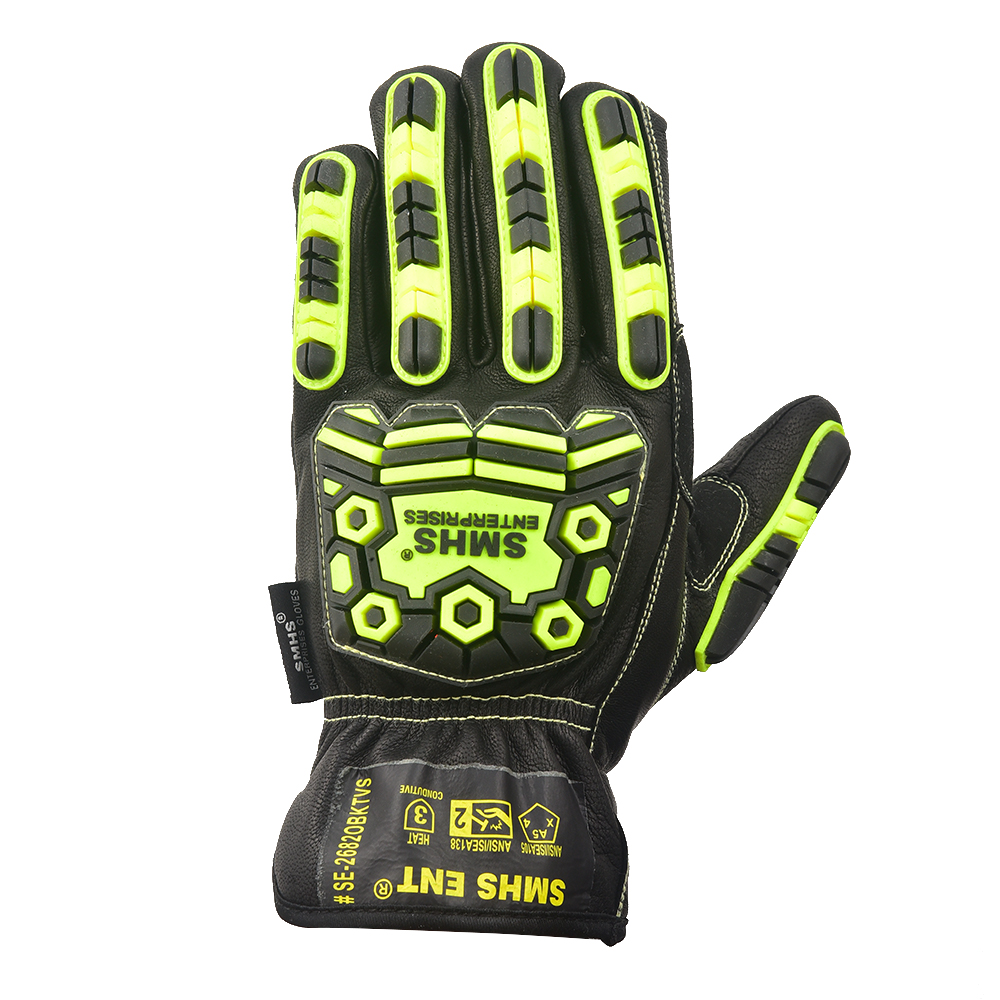SMHS ENTERPRISES® IronGuard™ Black Grain Goatskin Driver Gloves - Image 3