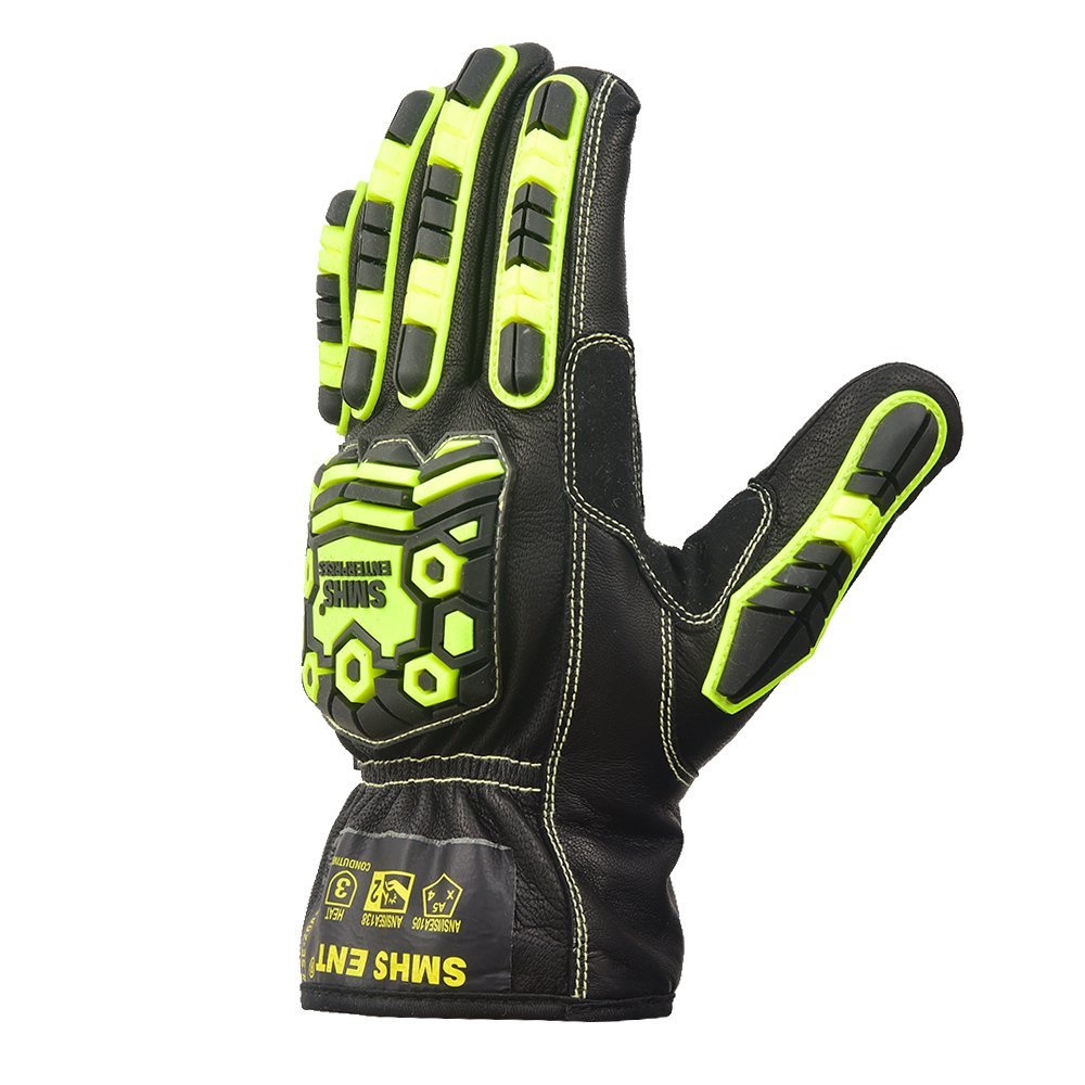 SMHS ENTERPRISES® IronGuard™ Black Grain Goatskin Driver Gloves - Image 2