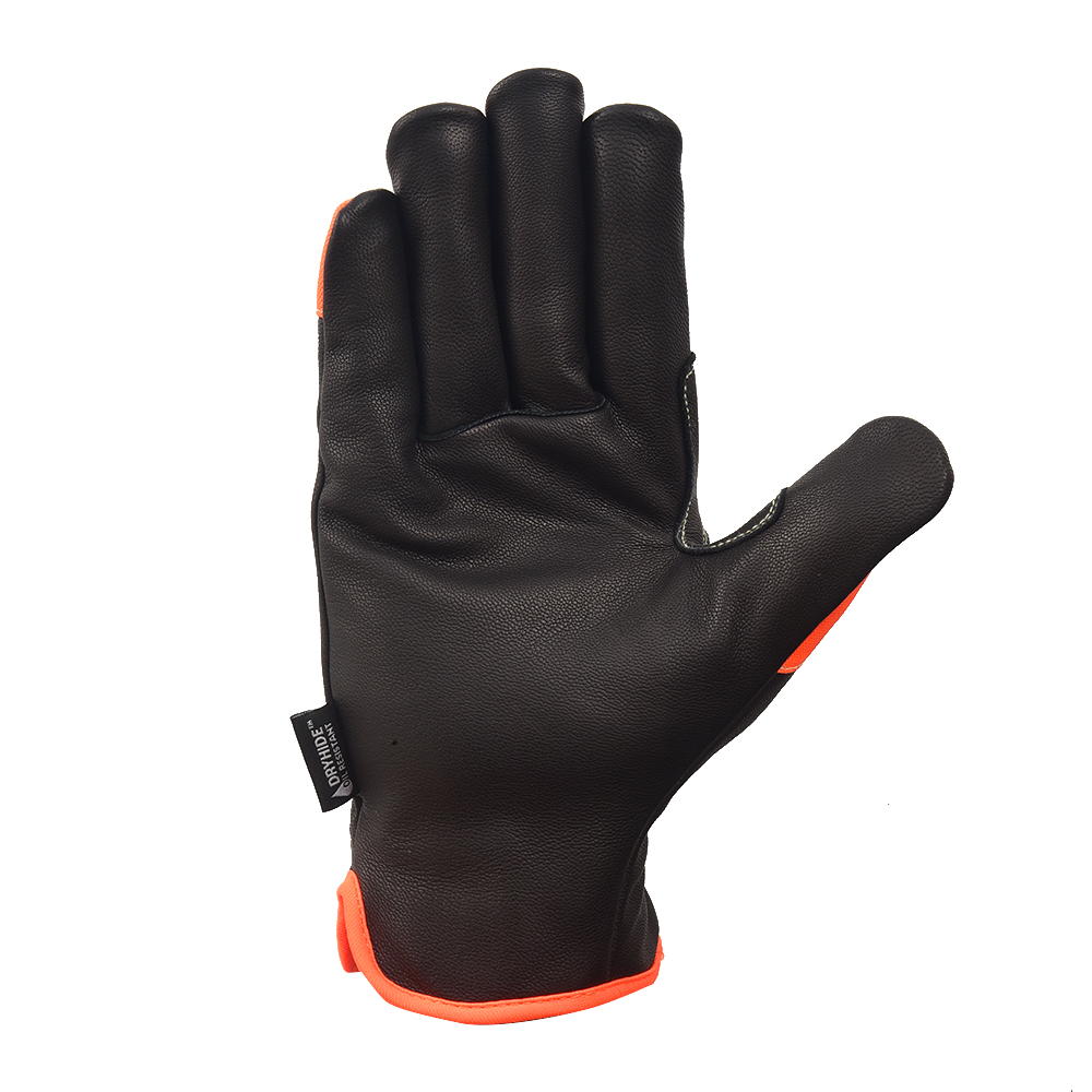 SMHS ENTERPRISES® BlackGo™ Hi-Viz Oil & Water-Resistant Grain Goatskin Driver Gloves - Image 4