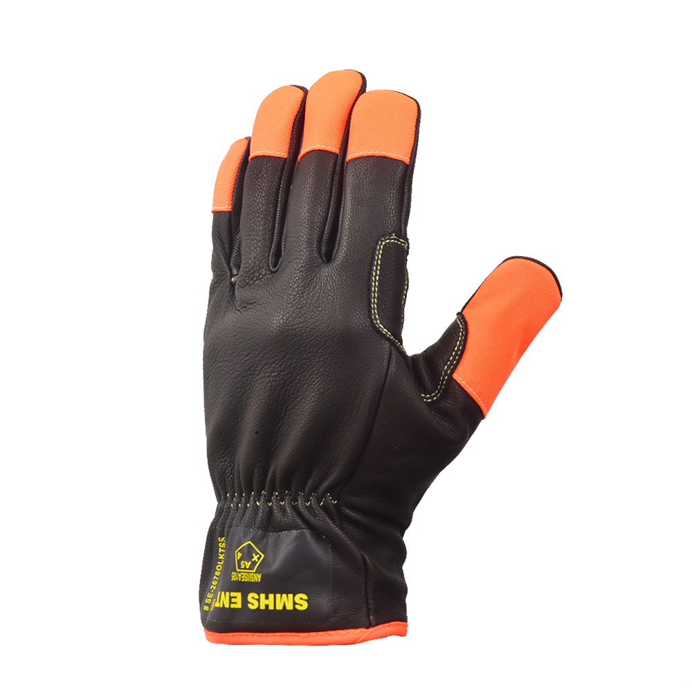 SMHS ENTERPRISES® BlackGo™ Hi-Viz Oil & Water-Resistant Grain Goatskin Driver Gloves - Image 5