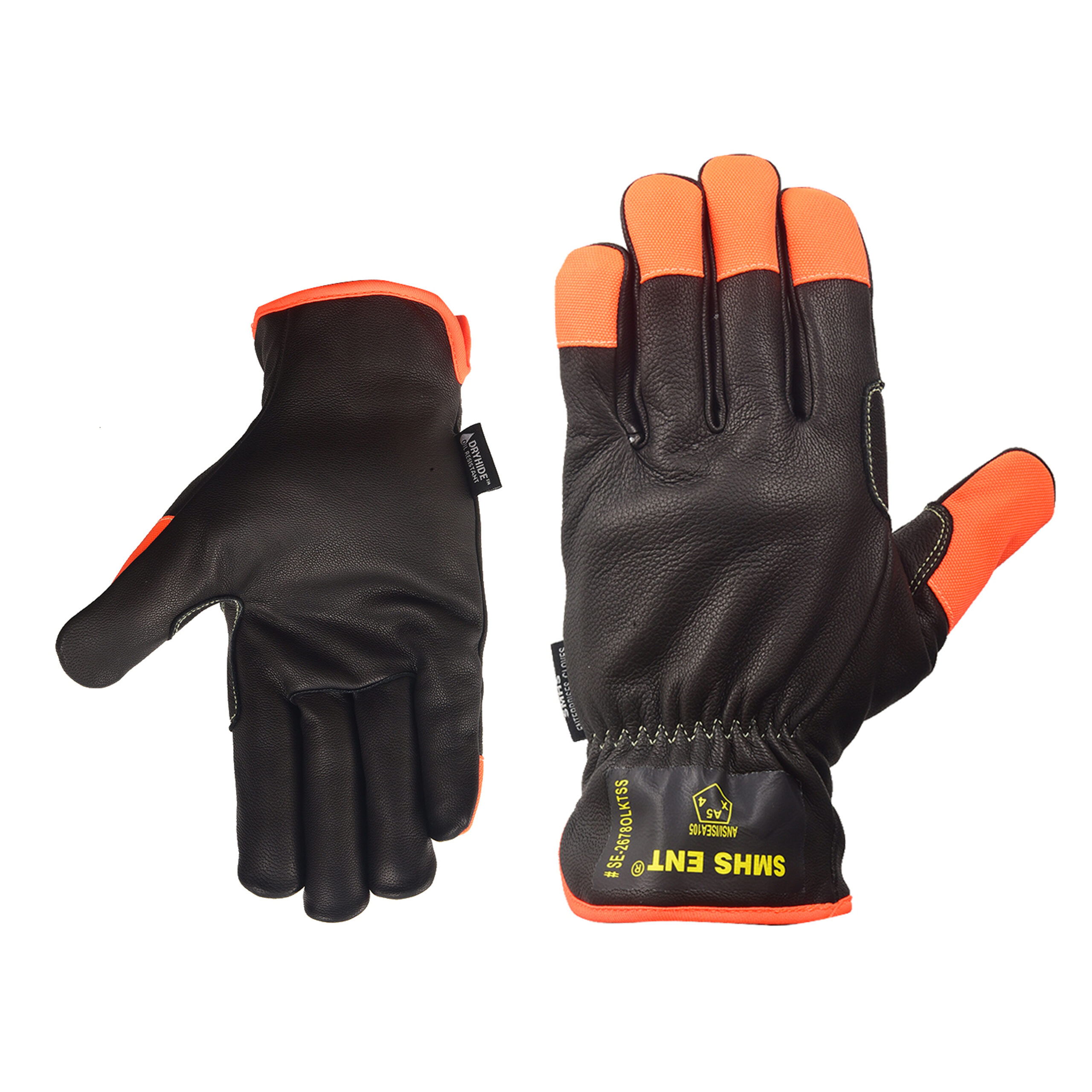SMHS ENTERPRISES® BlackGo™ Hi-Viz Oil & Water-Resistant Grain Goatskin Driver Gloves