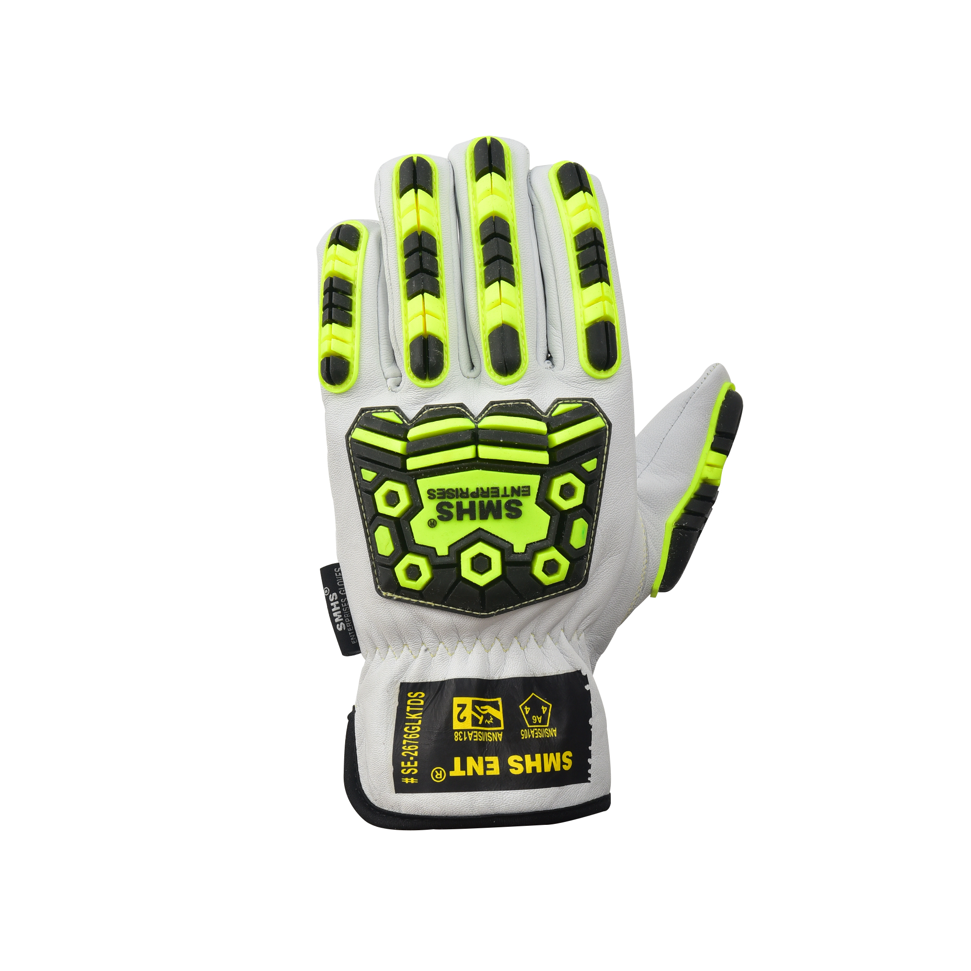 SMHS ENTERPRISES® IronClad™ DENYblock™ Lined Grain Goatskin Impact Driver Gloves - Image 2