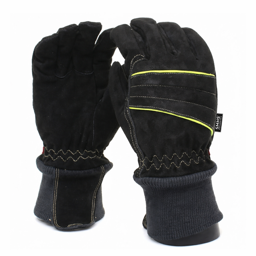 SMHS Enterprises® TitanFlame™ Firefighter FR Leather Gloves